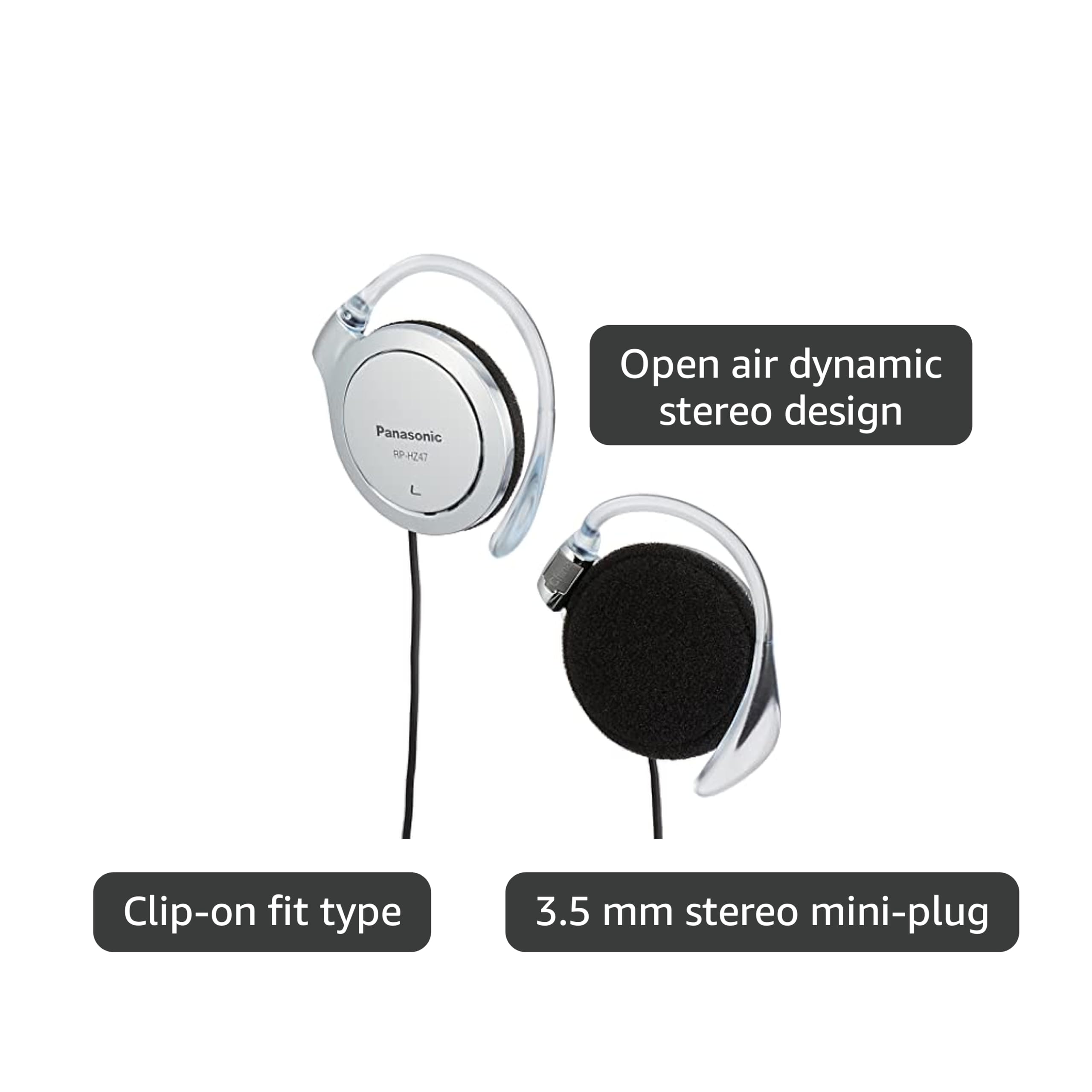 Amazon.com: Panasonic clip headphone silver RP-HZ47-S : Industrial