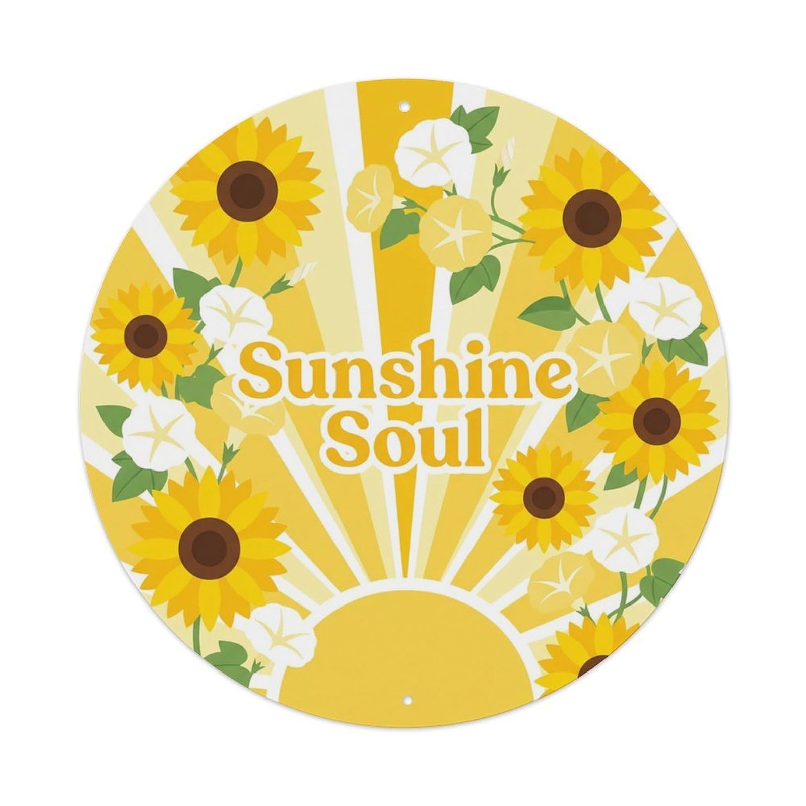 Fresh She Shed Floral Sunshine Soul Metal Tin Sign