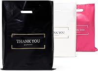 Vista 1 de BISC - Bolsas pequeñas de agradecimiento de plástico, 9 x 12 pulgadas, 65 bolsas de venta al por menor, bolsas de plástico troqueladas, bolsas