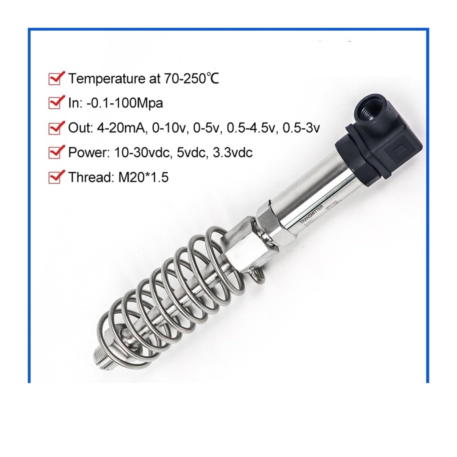 Transmisor de presión Absoluta for Alcohol Salida 0-10 V(0-100Mpa(LED))