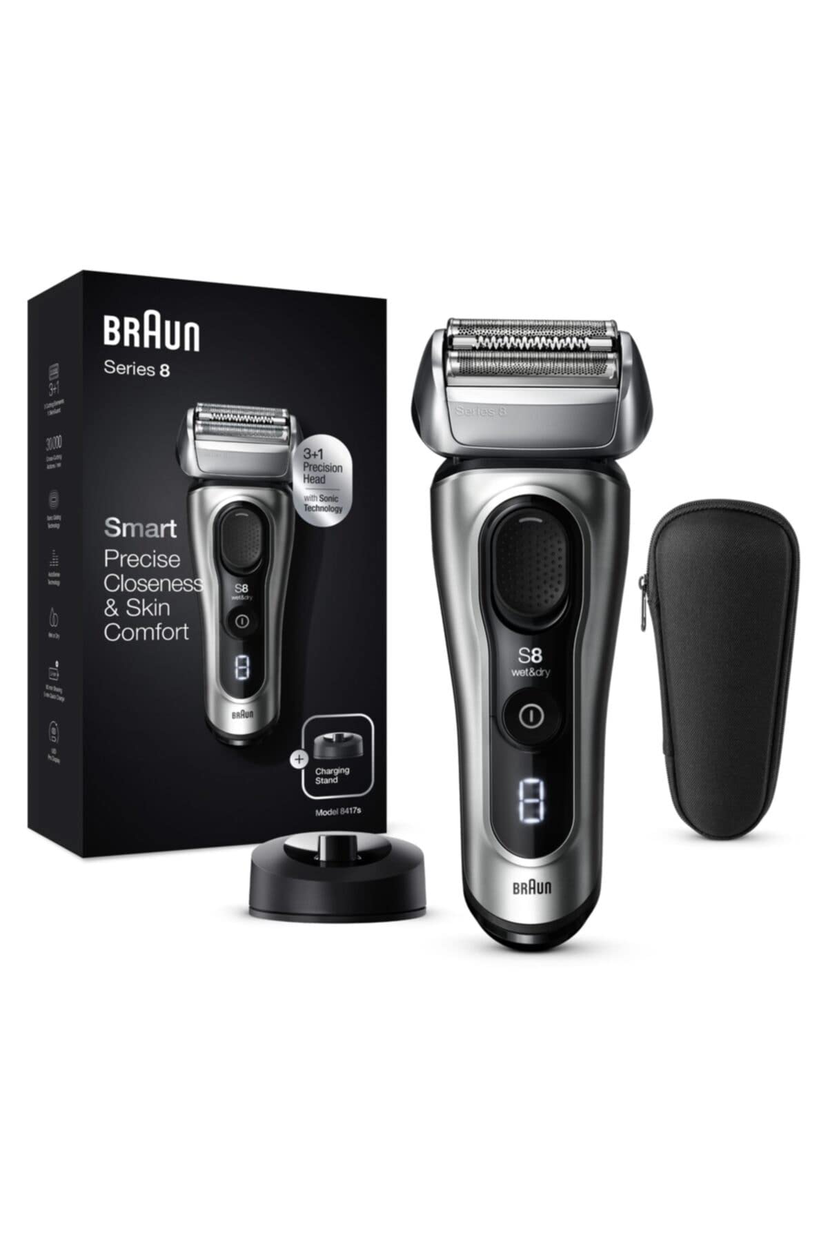 Braun Series 8 8417 Islak & Kuru Şarjlı Tıraş Makinesi + Şarj…