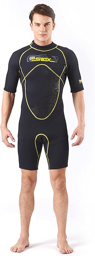 Amazon.com: APCHYC 3Mm Hombres Traje De Neopreno Traje De Baño De Manga  Corta De Una Pieza Traje De Buceo Ultra Stretch De Neopreno Ropa De Playa  Traje De B : Deportes y