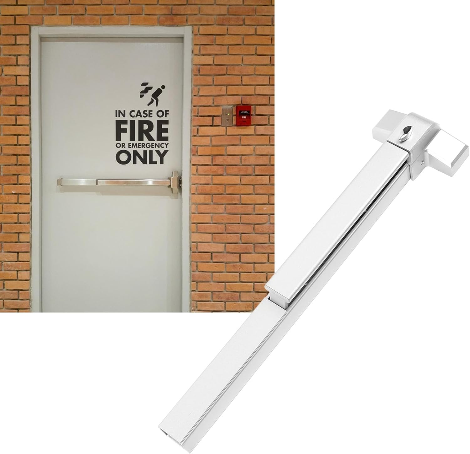 65CM Door Push Bar Panic Exit Device 304 Stainl Steel Commercial Emergency Panic Exit Bar Handle for Hotels Schools in This Device Is for Doors Doors Doors Framed Gla Door Push