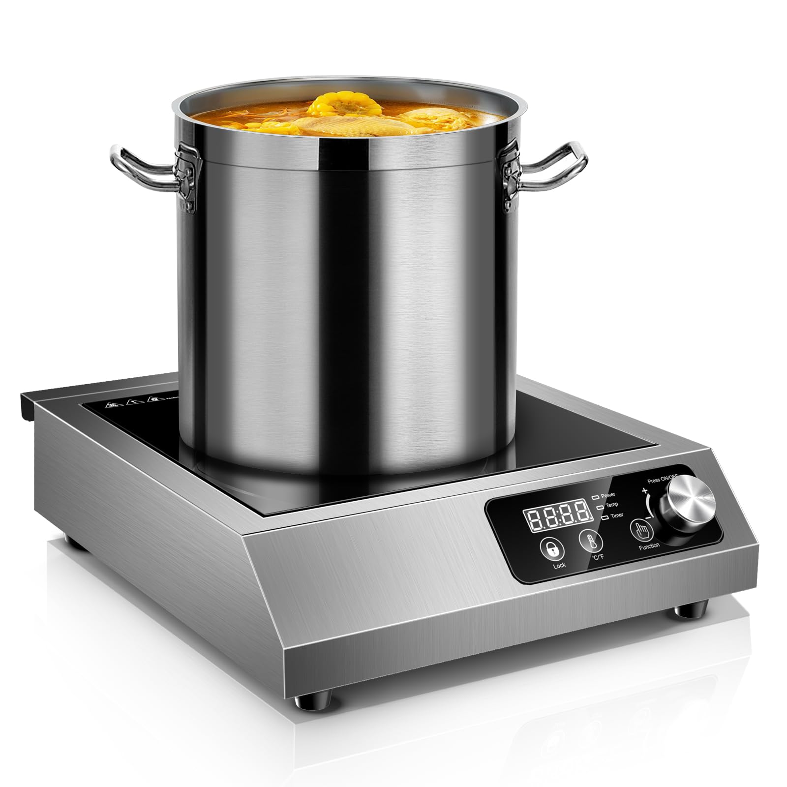 1800W Induction Cooktop with Knob and LCD
