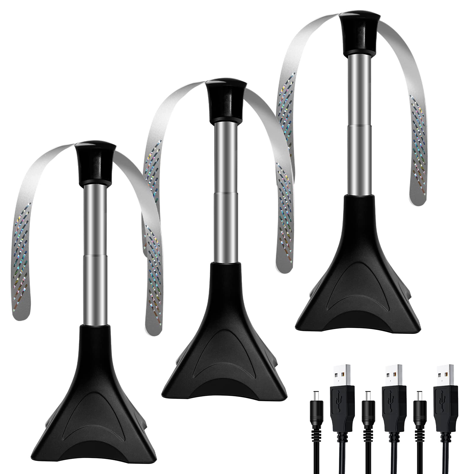 Volga 3 PCS Fly Fans for Tables, Portable Automatic Table Food Fly Fan Picnic Drive Fans for Outdoor Indoor Meal, Keep for Your Food Clean Restaurant, Party, Home