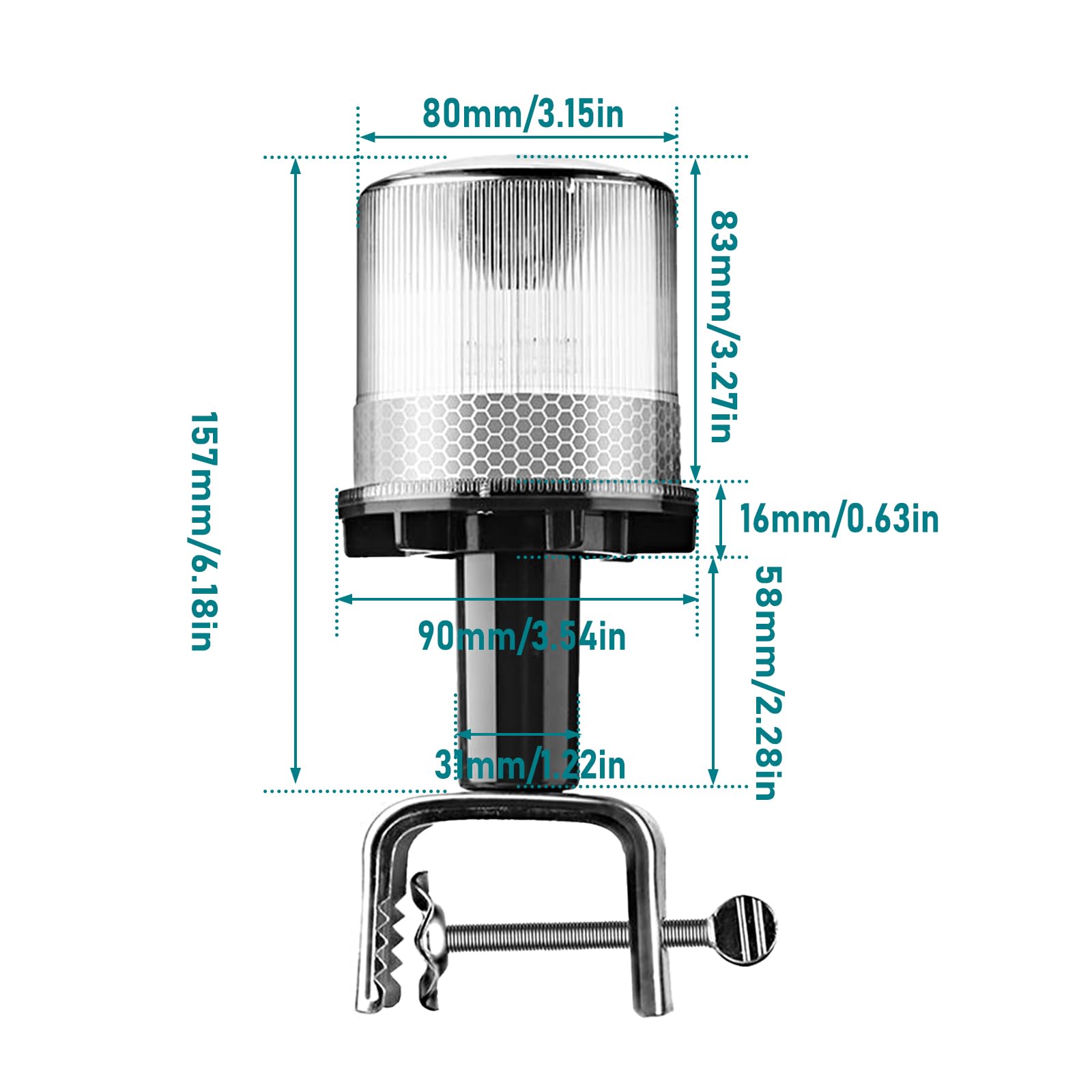 Schiffsnavigation Leuchte, IP65 wasserdichte LED-Navigationsleuchte mit 3 umschaltbaren Farben (Dauerlicht und Blinklicht) für Boote und Yachten