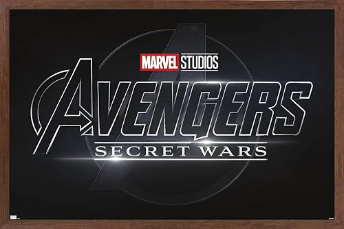 Vista 27 de Trends International Marvel Avengers: Secret Wars - Póster de pared con logotipo Versión enmarcada Barnwood