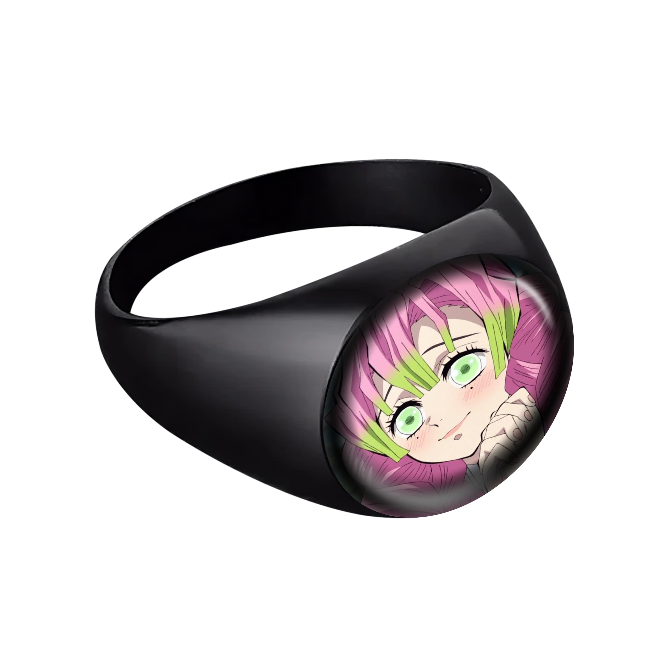 Tiny Tim Anime Demon Slayer Hashira Mitsuri Kanroji Black Metal Ring Cosplay Collectible Merchandise For Comiccon For Unisex-Adult (Mitsuri Kanroji) - Size 21 (B0CPMYLRVC) Amazon Price History, Amazon Price Tracker