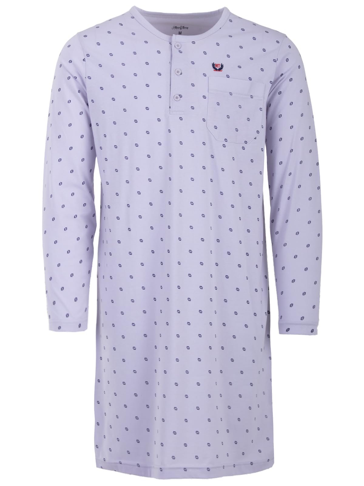 Chemise de nuit à manches 1/1 pour homme - Taille M à 3XL