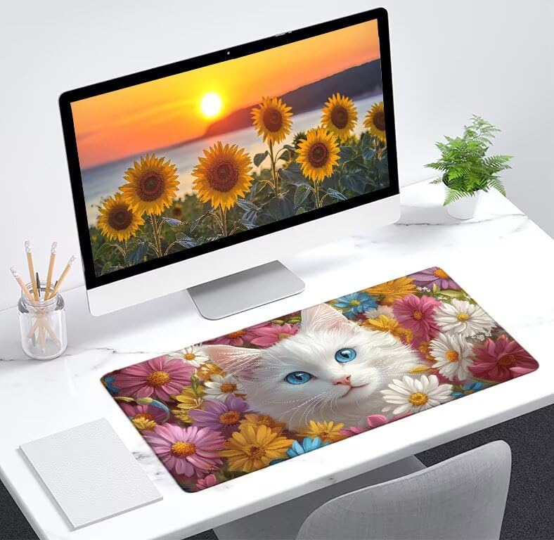 Mouse pad grande gaming de 900x400x3 mm para escritorios de PC y oficina 2