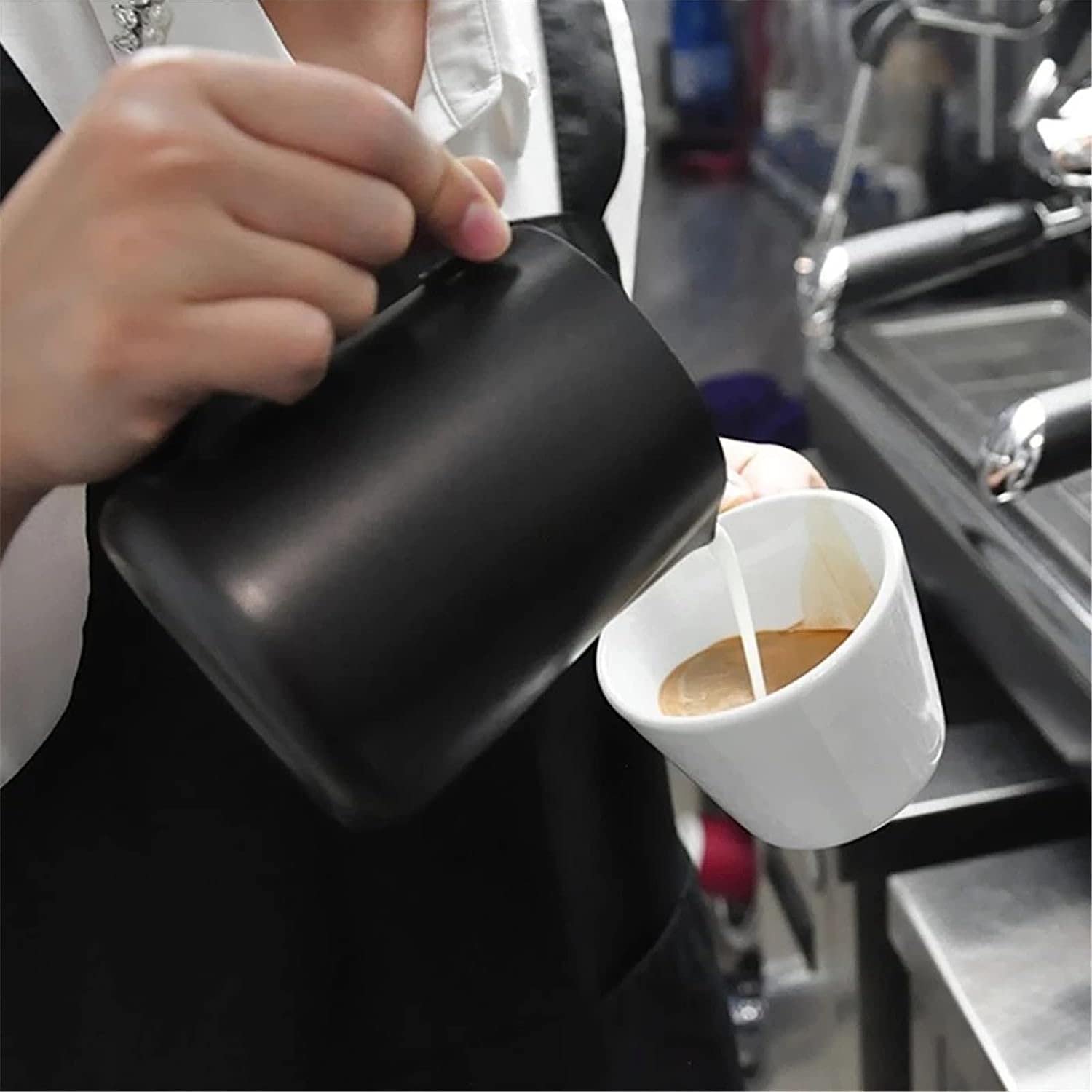 Kubek do spieniania mleka, Dzbanek na mleko, dzbanek z powłoką nieprzywierającą, espresso, kawa, Barista Craft Latte, 350/600 ml