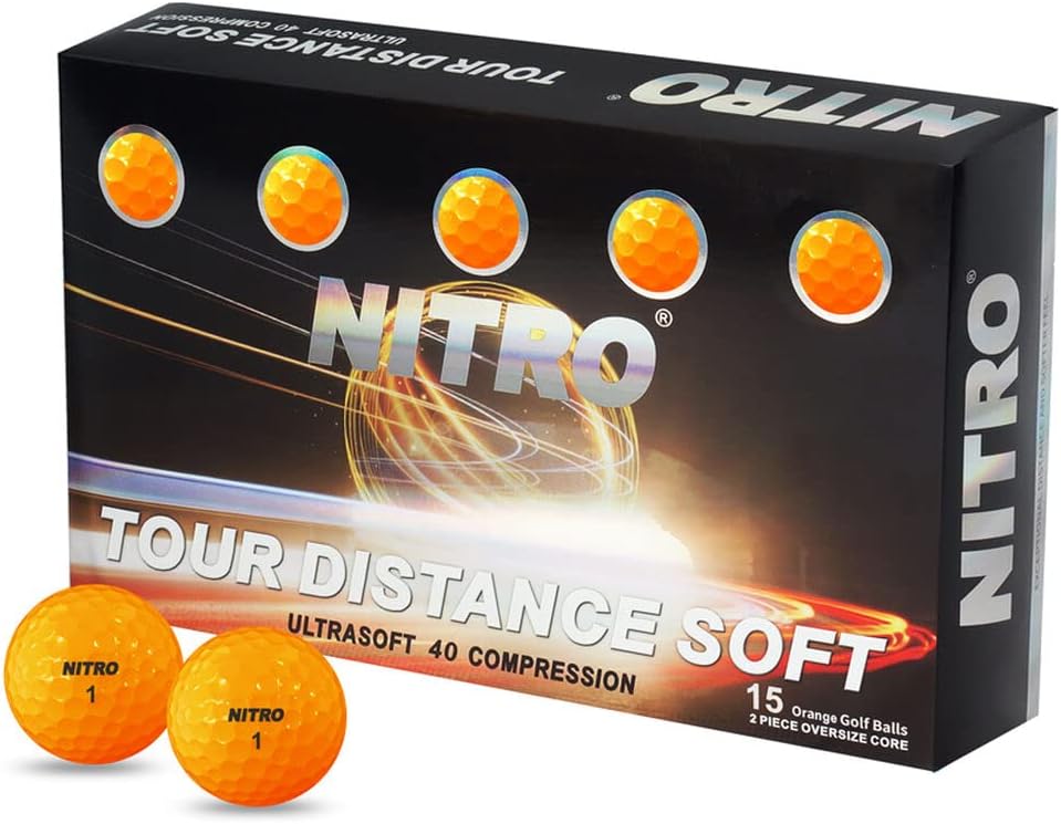 Nitro Tour Distance Soft Golf Balls [15-Ball]
