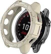 ISABAKE Cover Compatibile con Garmin Fenix 7X/Fenix 7X Pro/EPIX Pro 51mm Orologi, Smartwatches Accessori，Custodia in TPU Flessibile, Custodia Antiurto, Antigraffio, Traspirante Leggera Cover