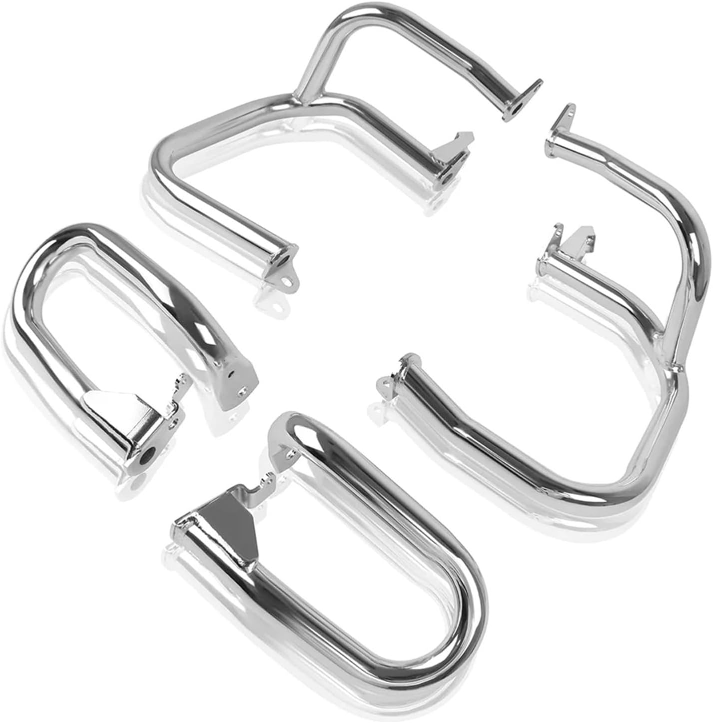 Chrome Front Motorcycle Crash Bars Engine Guard Bumper Stunt Cage Road Protector for Honda Goldwing GL1800 GL1800A 2001-2016(C)