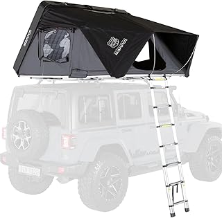 iKamper Skycamp 3.0 Dachzelt Autodach-Zelt mit Hartschale 4-Personen Camping schwarz glänzend