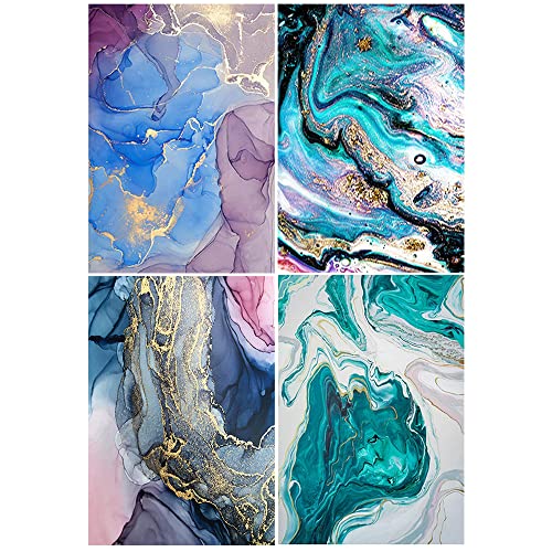 DCIDBEI 5D Diamond Painting 4er Set 30x40 cm Diamant Painting Landschaft Diamond Painting Landschaften und Natur Abstrakt Rhinestones Diamant Painting Bilder Erwachsene Abstrakt Bastelset Erwachsene