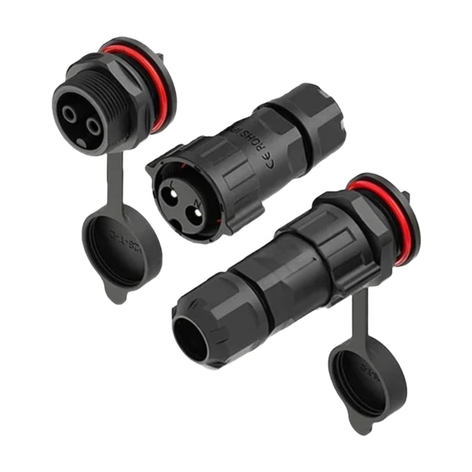 Plug de aviación M28 de 3P para soldar en panel frontal de tipo industrial