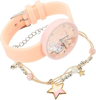 1 Conjunto De Relógios De Unicórnio Para Meninas Relógios Para Meninas Relógios Para Meninas Relógios Para Estudantes Relógios Infantis Enfeites Leves Relógios Infantis