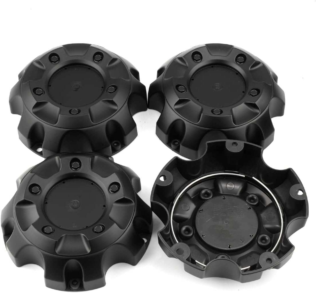 Wheel Center Caps for Fuel Off-Road Wheels 1001-56 M-452 ST-MQ805-167 1001-37 M-449 Center Hubcaps Center Cover Replacement, Outer Diameter 5.91in, 4 Pack Matt Black