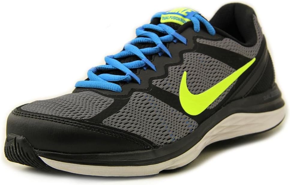 Nike New Men's Dual Fusion Run 3 Running Shoes Black/Blue/Volt 8