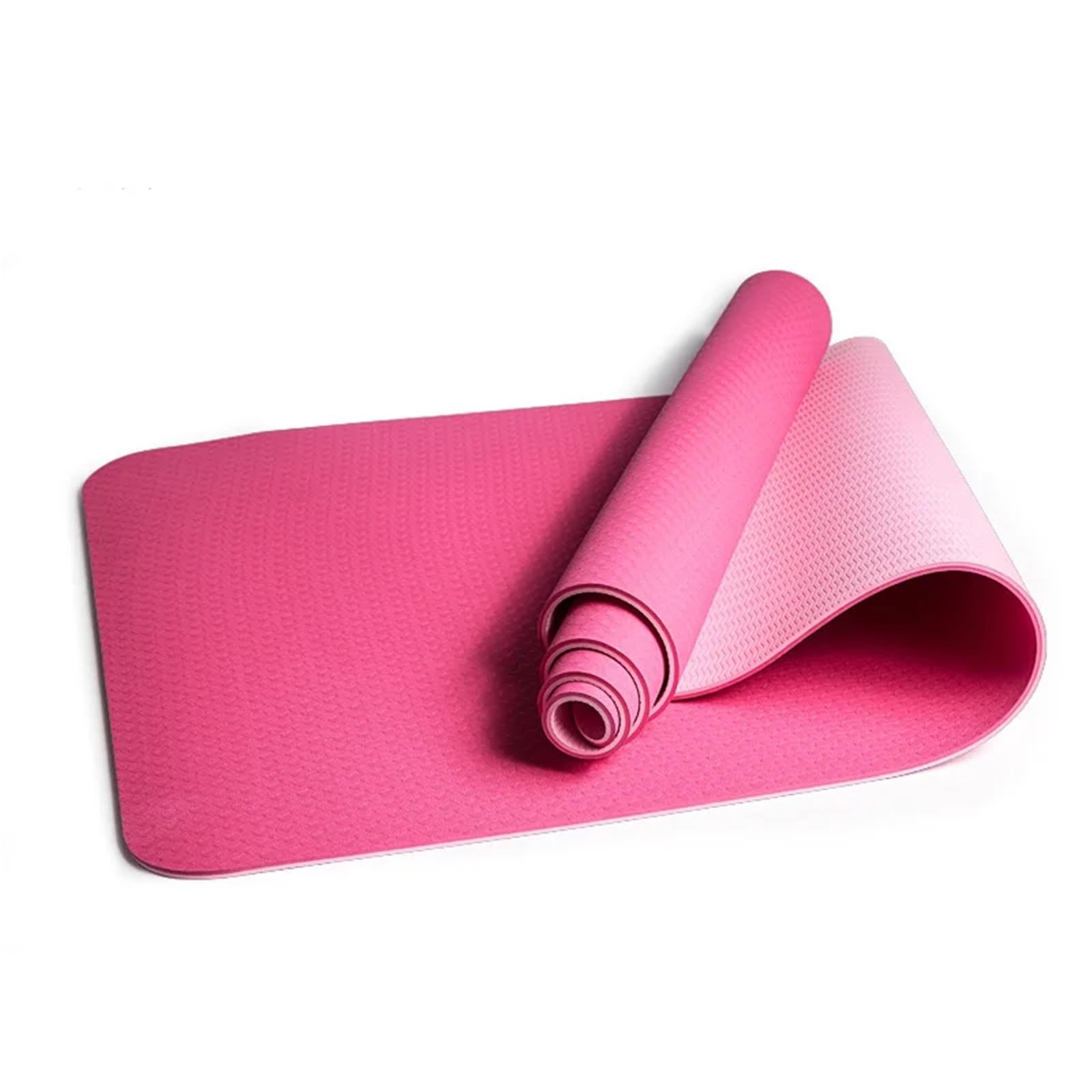 Tappetini Yoga Tappetino Yoga Antiscivolo a Doppio Colore Spesso for Esercizi Sportivi for Palestra Fitness, casa, 183 * 61 cm 6 mm(Pink)