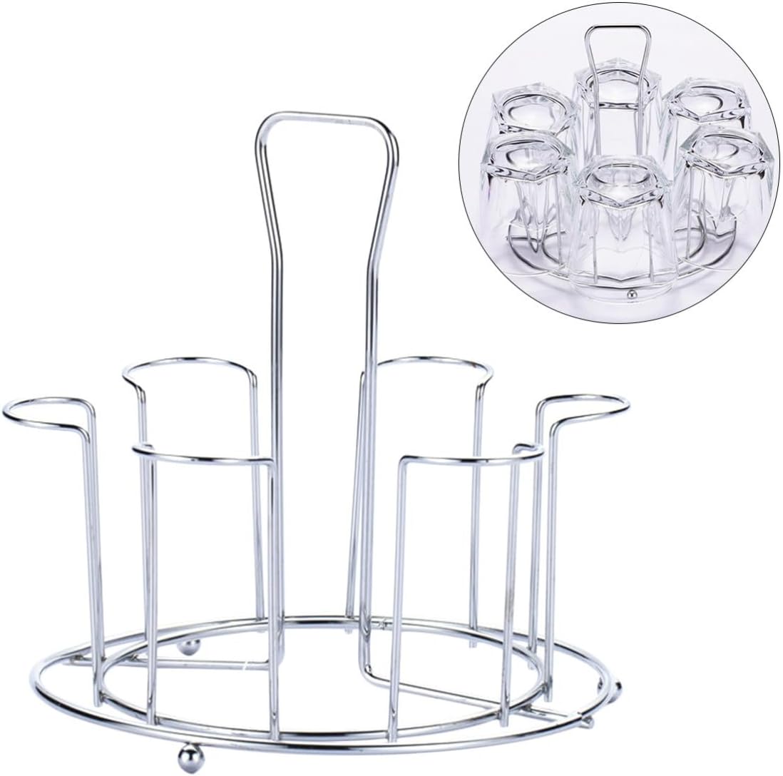 TOYANDONA Upside down Wine Glass Holder Drain Storage Rack Stainless Steel