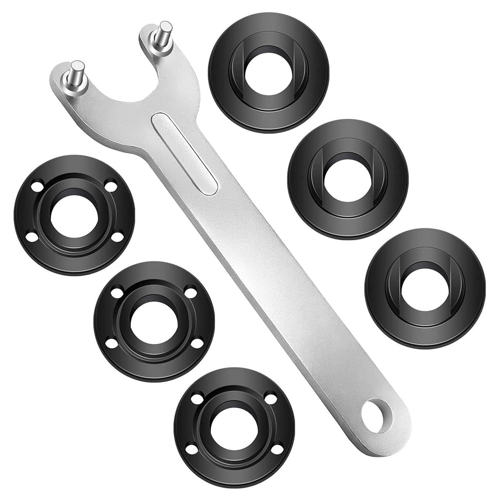 Htuteyy For 4.5Inch/5Inch 7Inch Angle Grinder Replacement Parts- 7Pcs Nut& Wrench Kit Included