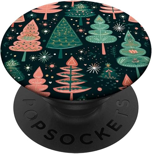 Bosque de invierno de abeto navideño - PopSockets con temática navideña PopGrip estándar