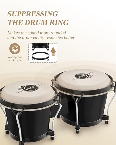 Miniatura 12 de Eastar Tambores Bongo 7" y 8" para acabado antiguo especial profesional, EBO-21 Antique Finish