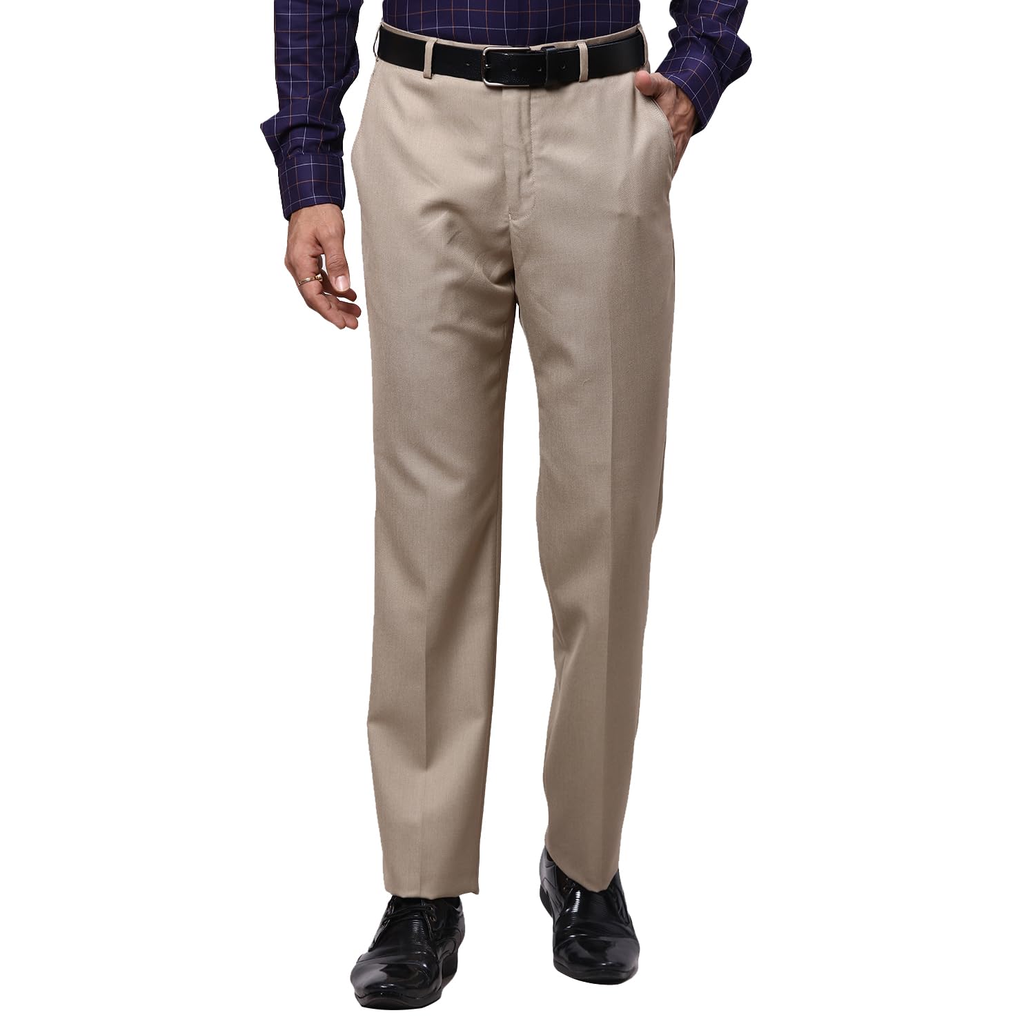 park avenue Men's Mid Rise Regular Pants-picture-10