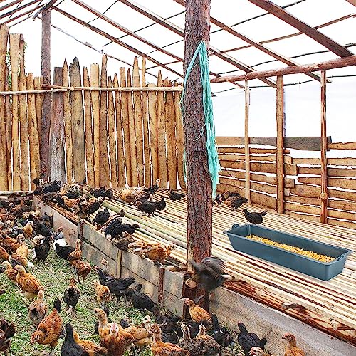 Pacote com 4 alimentadores de galinha balde de alimentação de plástico para galinha, pato, pombo, pá