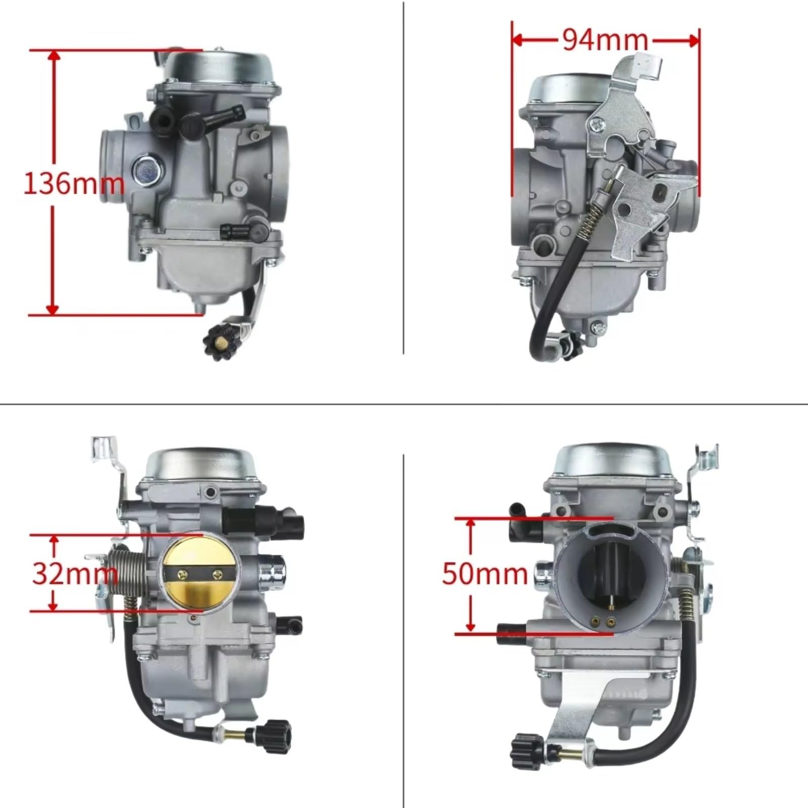 Carburador Scooter Compatible Con Para KLF300B Para KLF300C Carburador De Motocicleta Conjunto De Motor Piezas De Repuesto Accesorios