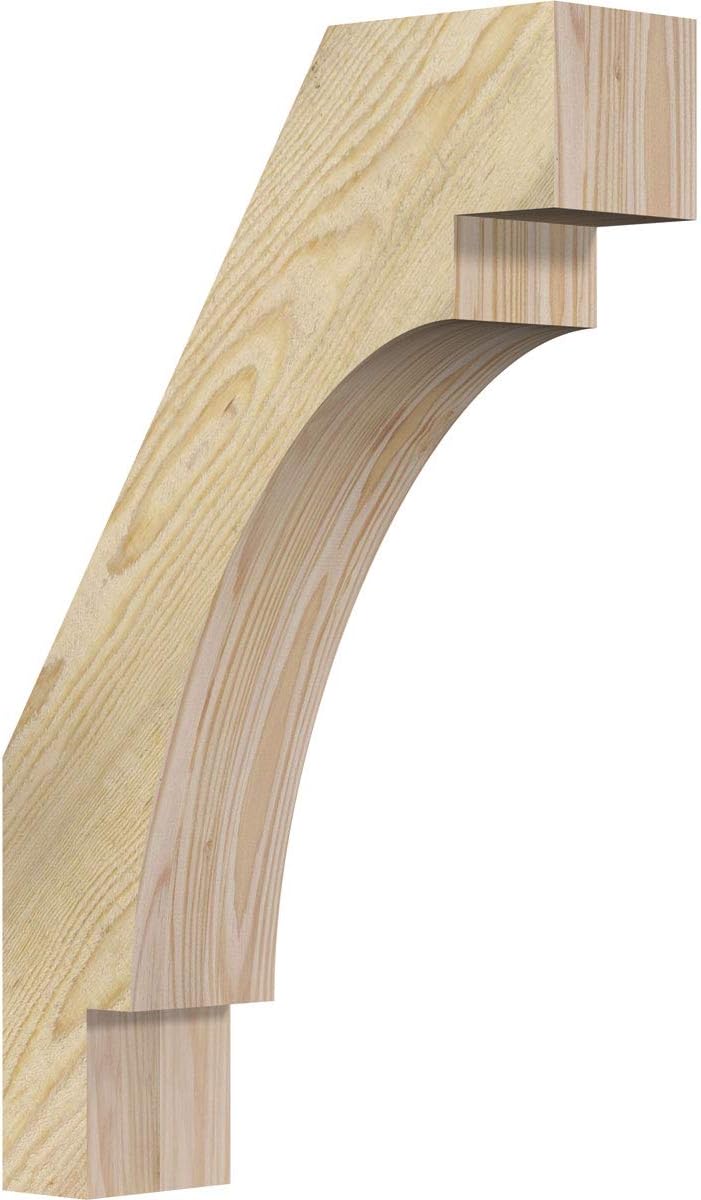Ekena Millwork BRC04X14X22MRC00RDF 4W x 14D x 22H Merced Rough Sawn Knee Brace, Douglas Fir