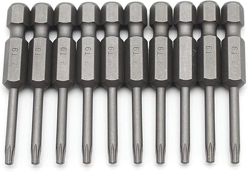 Vista 19 de 50 piezas T30 Torx Star 6 Point T-30 Impact Ready 1 pulgada de largo Destornillador Insertar Bits Hex Shank con ranura de liberación rápida Estándar