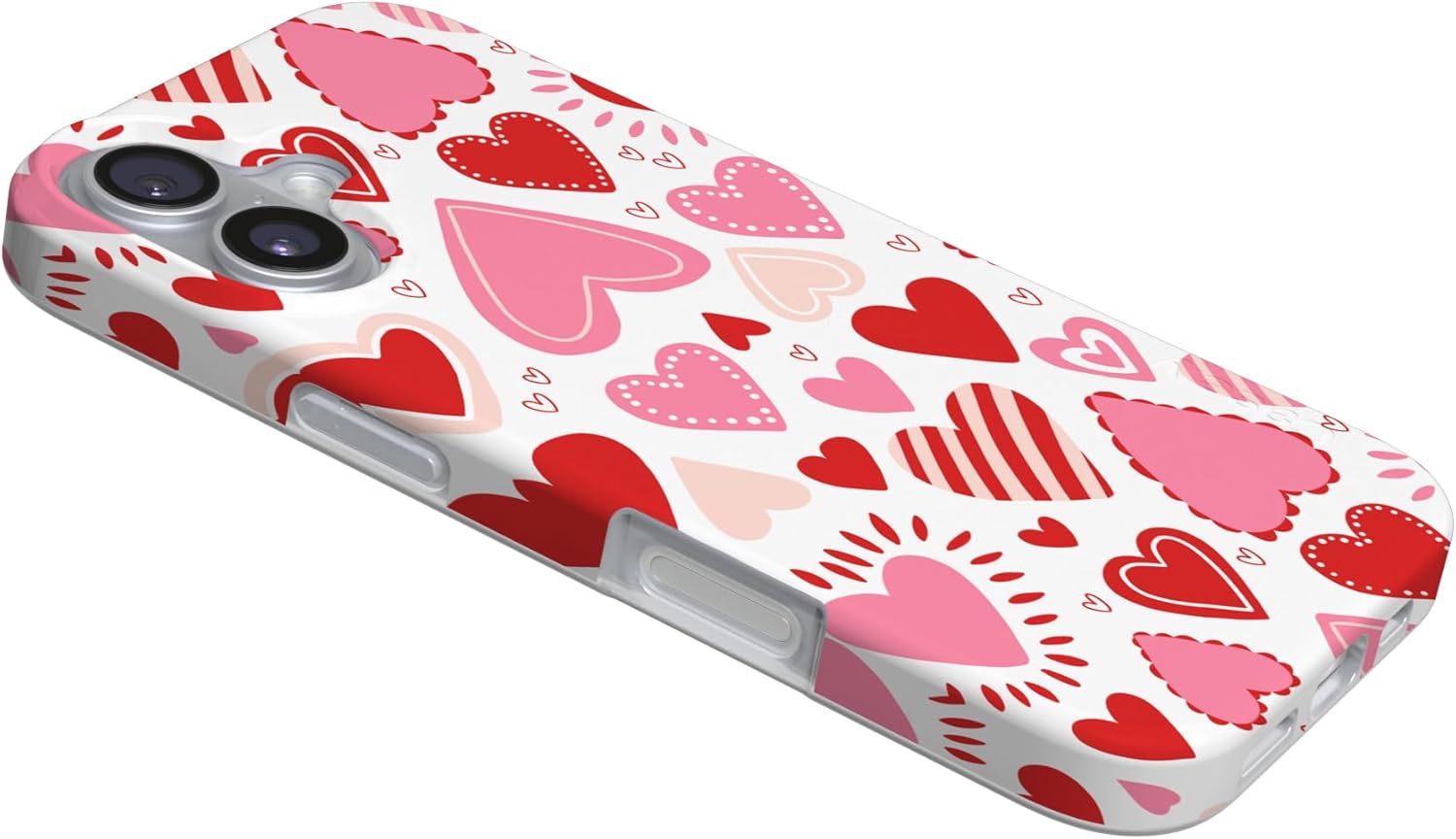 Casely iPhone 17 Case | Love Struck | Heart Stickers | Compatible with MagSafe | Classic Ultra Slim Design