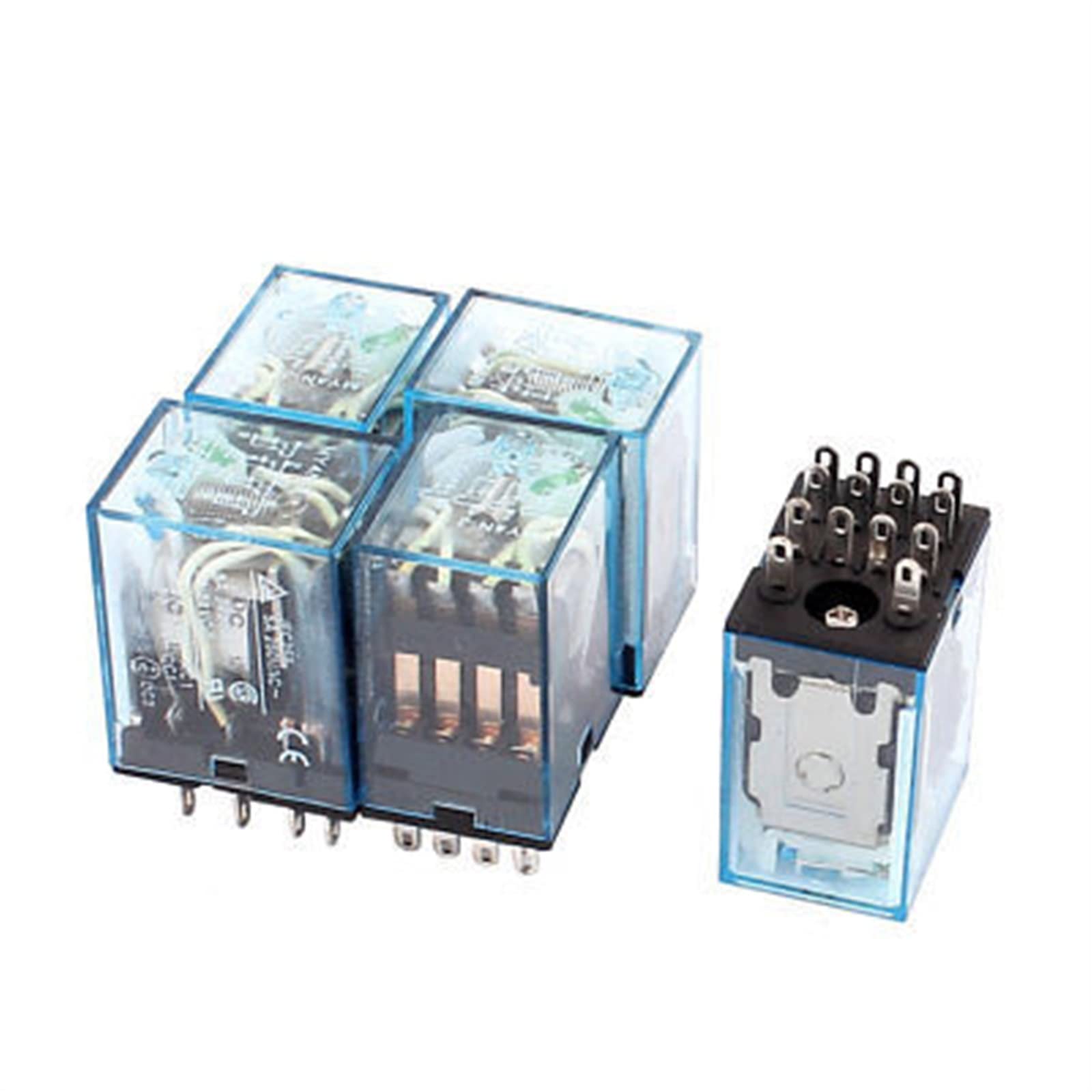 Relais 4PDT 12V CC commande électromagnétique 5A 14 broches pour automatisme