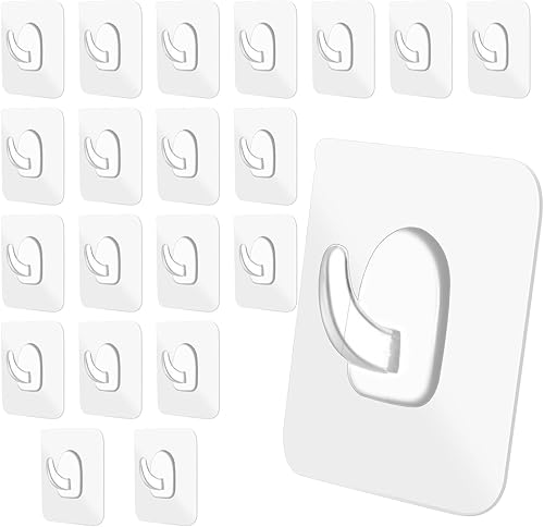Ouligay 20 ganchos de ventosa resistentes, ventosas para ducha, gancho de succión de acrílico transparente para baño, cocina, oficina y ventanas de