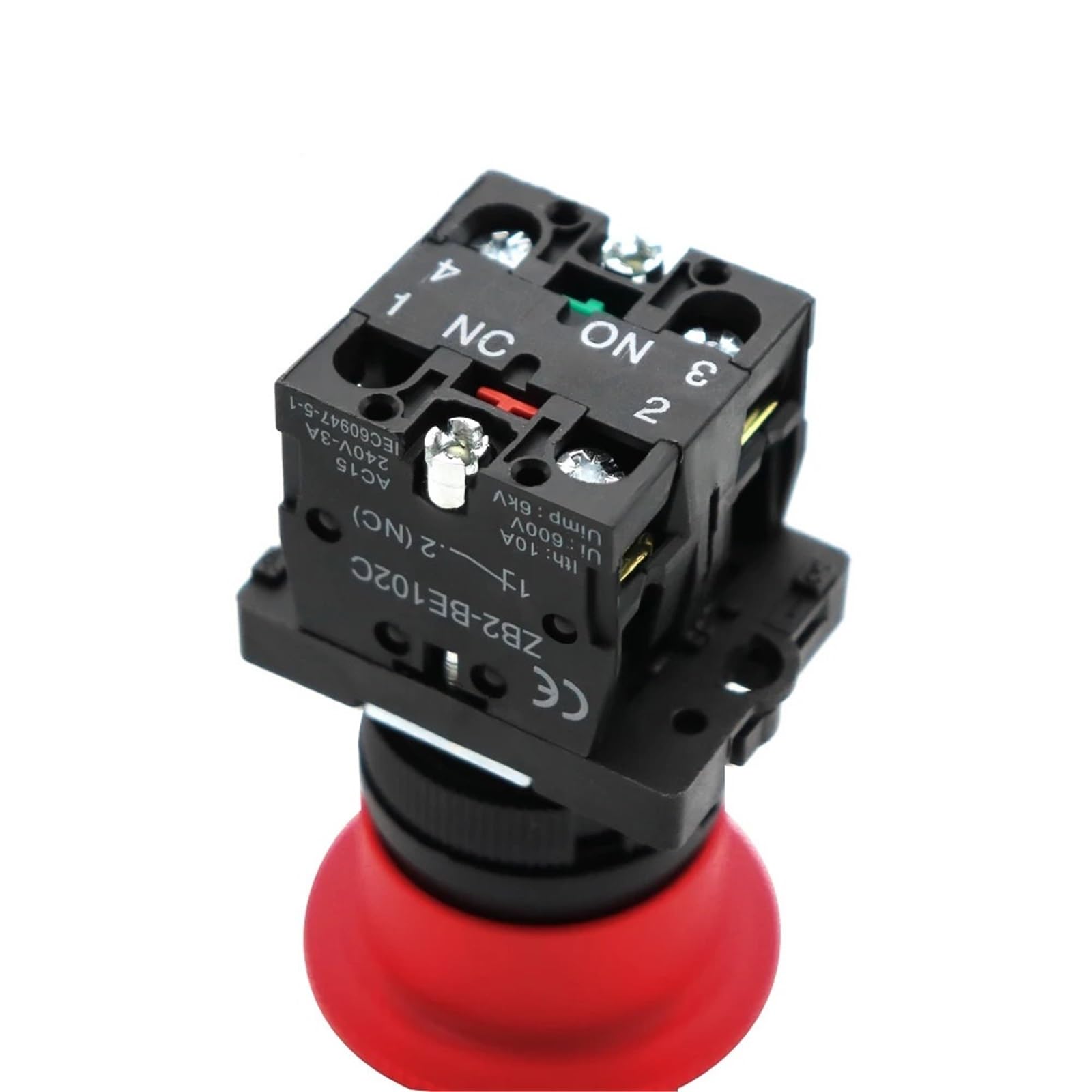 2 interruptores de botón de parada de emergencia de 22 mm XB2-ES442 ES542 ES642 BS142 con cierre automático 600 V 10 A 220 V 12 V 24 V