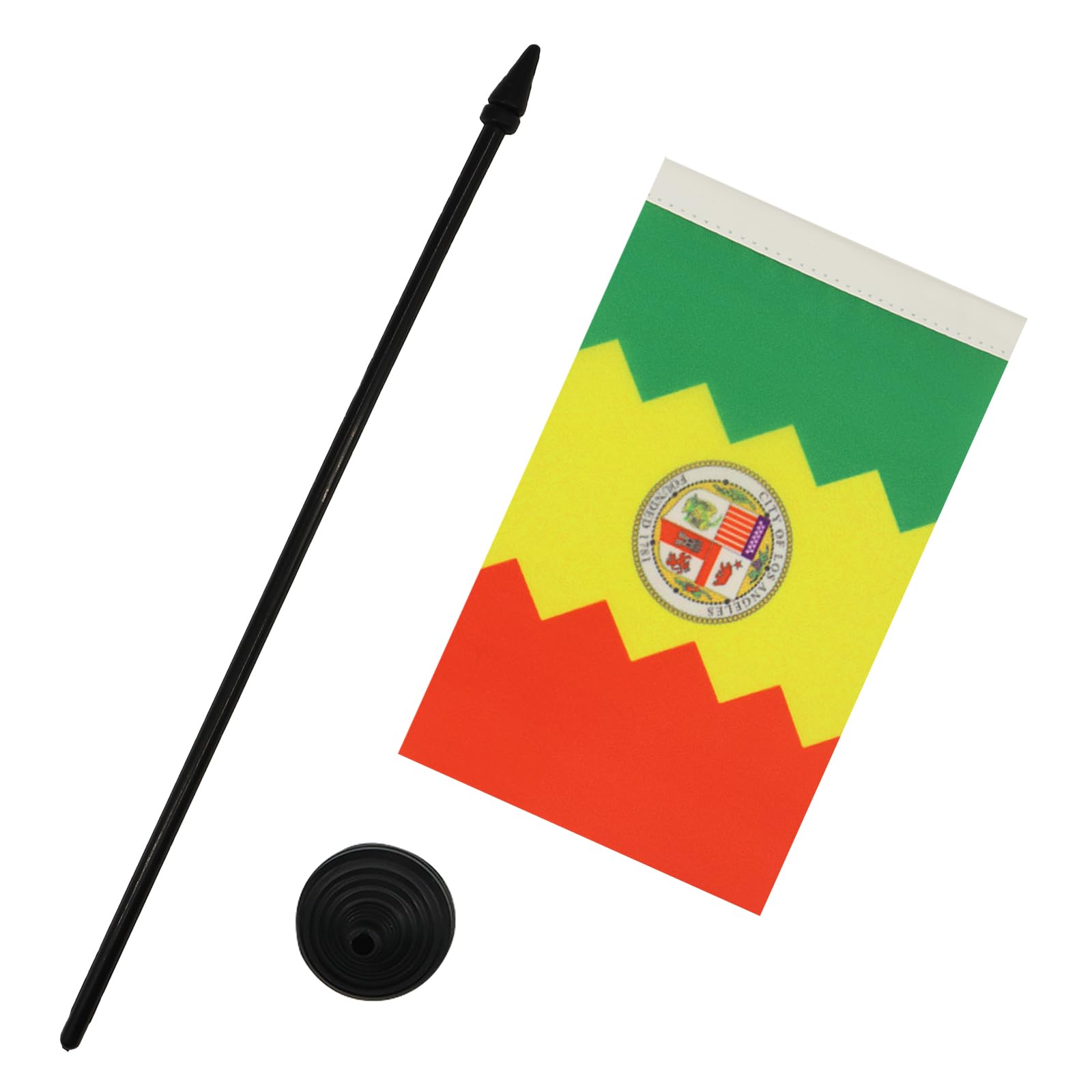 AZ FLAG, Los Angeles Table Flag 4'' x 6'', Los Angeles city Office Mini Banner 100% Polyester 15 x 10 cm - Image 3