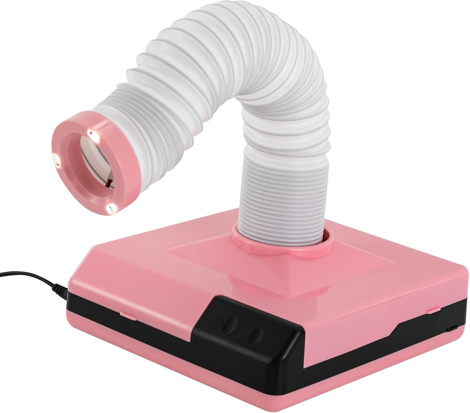 Vacuum Cleaner Dust Collector,60w Nail Art Manicure Dentist'S Dust Clean Tool W/Led Spotlight Lighting,360° Rotatable Duct,For Nail Grinding, Dentists, Clinics
