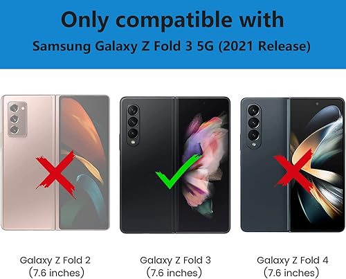 Miniatura 2 de Funda para teléfono Samsung Galaxy Z Fold 3, Slim Fit Hard PC a prueba de golpes, antiarañazos, plegable, funda protectora para Samsung Galaxy Z