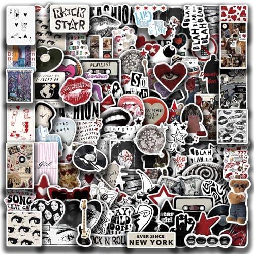 100Pcs Aesthetic Downtown Girls Stickers Pack Cool Trendy Y2K Sticker for Water Bottle Funny Waterproof Decals for Teens Adults Vinyl Stickers for Laptop Skateboard Party Supplies (Downtown)
