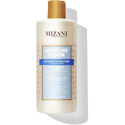 Mizani Moisture Fusion Moisture Rich Shampoo, Gently Cleanses & Conditions Hair, with Argan Oil, for Dry Hair