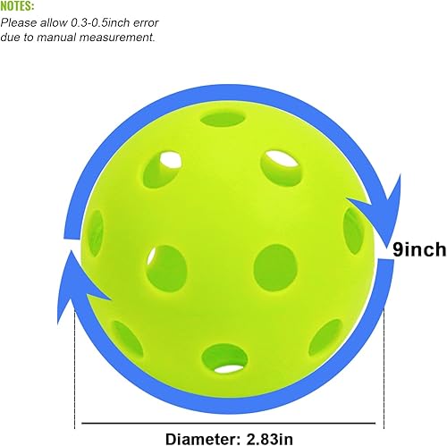 Miniatura 37 de Paquete de 16 pelotas de béisbol de plástico, bolas huecas para práctica de bateo ligera, pelotas de entrenamiento para interiores y exteriores Azul