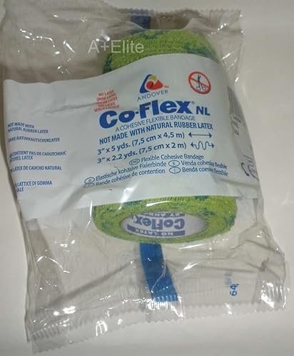 Miniatura 3 de Coflex ANDOVER CO-FLEX NL - Paquete de 4 unidades de 3 pulgadas x 5 yardas, cohesivo, flexible, elástico, sin látex, vendaje de compresión