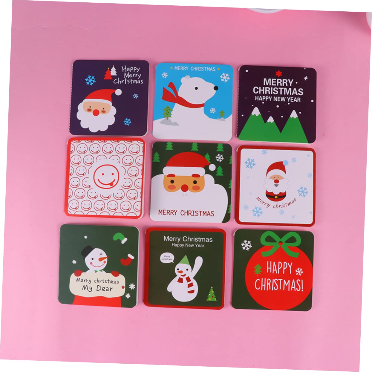 NUOBESTY 144stücke Kleine Weihnachtskarten Bemalte Segenswünsche Kreative Festtagsgrüße als Geschenk oder Grußkarte Geeignet für Familie und Freunde