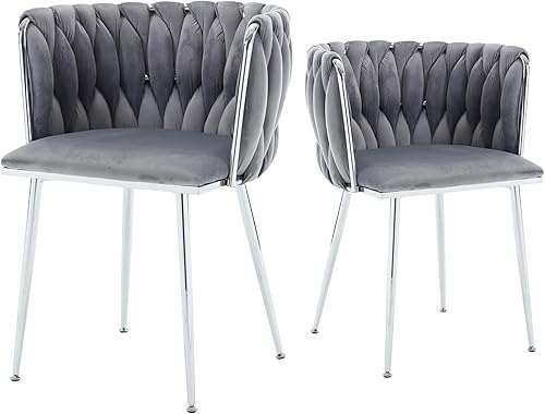 Miniatura 15 de Juego de 2 sillas de comedor de terciopelo morado, sillas tapizadas para cocina y comedor, sillas de lujo para ocio, sillas de acento modernas,