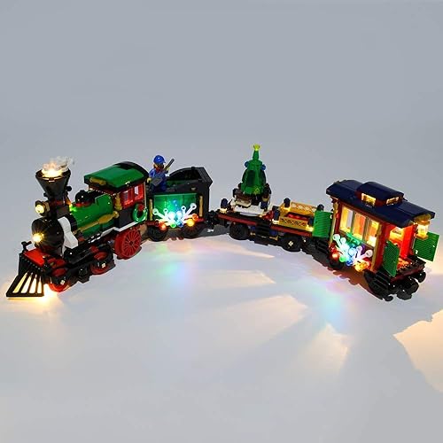 Miniatura 6 de Kit de luces LED para Lego 10254 Creator Expert Winter Holiday Train - Juego de luces compatibles con Lego 10254 juego de tren navideño (no incluye