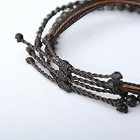 Vista 392 de Handmade Natural Stone Beaded Healing Bracelet Gift for Men Adjustable Rope String Bracelet