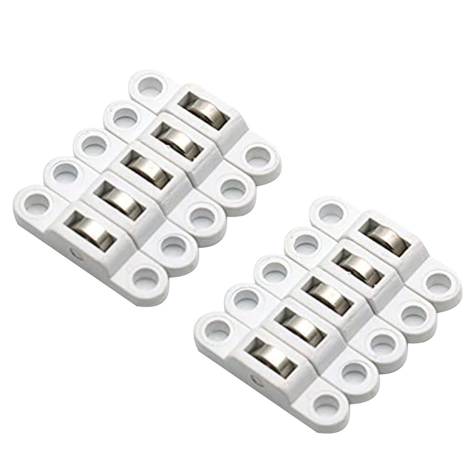 Wkldjf 10Pcs Sliding Door Roller Cabinet Caster Wheel Pulley For Wardrobe Furniture Door Window Accessories Width 7.5Mm